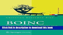 Read BOINC: Hochleistungsrechnen mit Berkeley Open Infrastructure for Network Computing