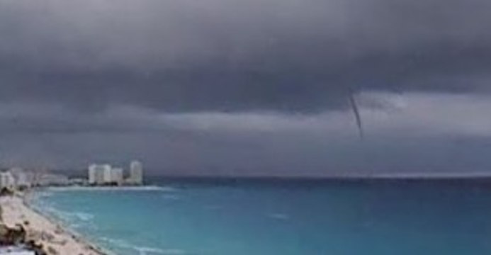 Waterspout Spotted Off Cancun Shores