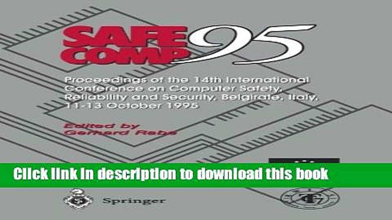 Read Safe Comp 95: The 14th International Conference on Computer Safety, Reliability and Security,