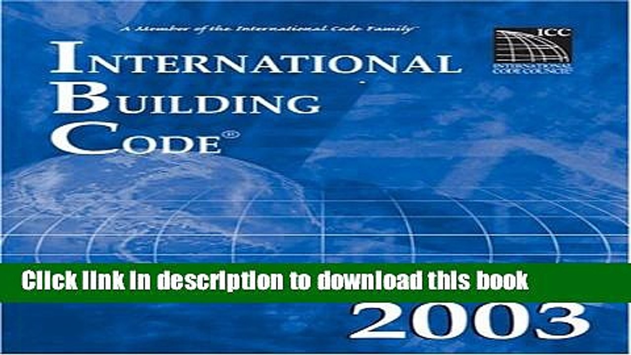 Read International Building Code 2003 (International Code Council Series) PDF Online