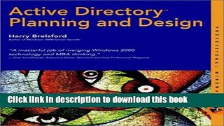 Read Active Directory Planning and Design Ebook Free
