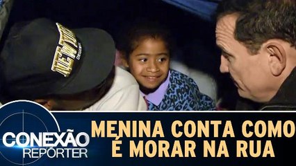 Criança conta como é sua rotina morando na rua