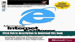 Read Microsoft Internet Explorer Resource Kit Ebook Free