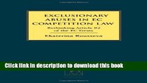 [PDF]  Rethinking Exclusionary Abuses in EU Competition Law  [Download] Online