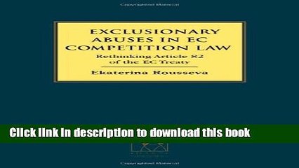 [PDF]  Rethinking Exclusionary Abuses in EU Competition Law  [Download] Online
