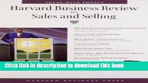 Download Harvard Business Review on Sales and Selling (Harvard Business Review Paperback)  Ebook