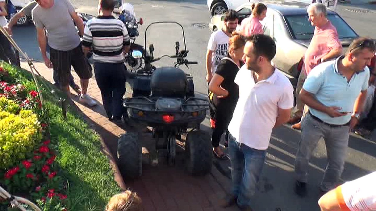 ATV İLE KAZA YAPIP YARALANAN ADAMI ÇARPTIĞI OTOMOBİLİN SÜRÜCÜSÜ TESELLİ ETTİ
