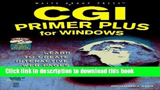 Download Cgi Primer Plus for Windows: Learn to Create Interactive Web Pages PDF Free