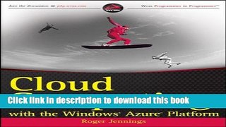 Read Cloud Computing with the Windows Azure Platform PDF Free