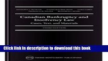 [PDF]  CANADIAN BANKRUPTCY AND INSOLVENCY LAW: CASES, TEXT, AND MATERIALS, 3RD EDITION  [Download]