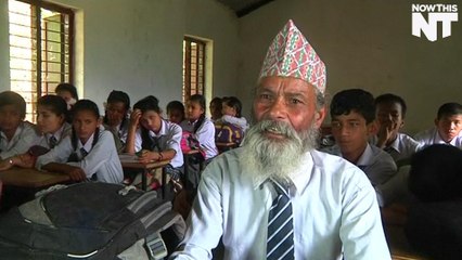 Grandfather Goes Back To School After His Wife Dies