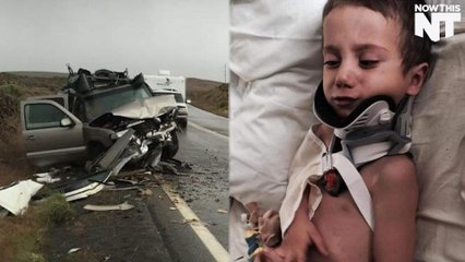 Good Samaritan Hold This Child's Head Saving Him From Paralysis