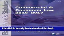 Read Blackstone s Statutes on Commercial   Consumer Law 2016-2017 (Blackstone s Statute Series)