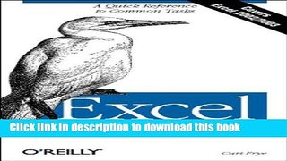 Read Excel Pocket Guide Ebook Free