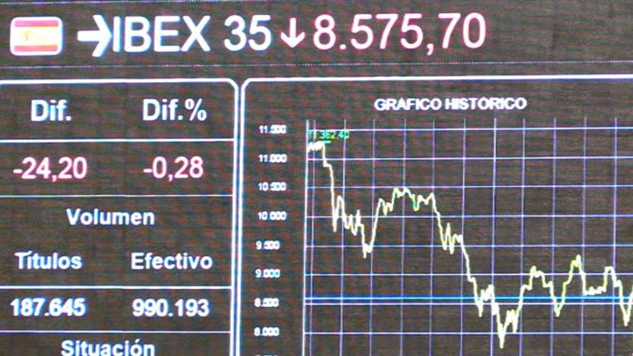 La Bolsa española pierde los 8.600 puntos al cierre lastrado por grandes valores