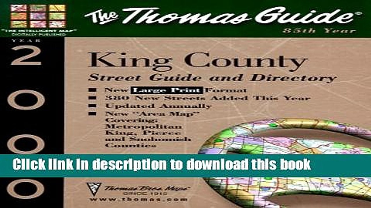 Read Thomas Guide 2000 King County: Street Guide and Directory  Ebook Free