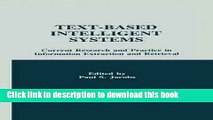 Read Text-based intelligent Systems: Current Research and Practice in information Extraction and