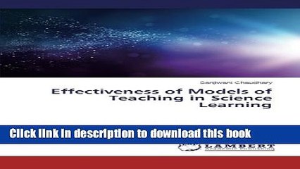Read Effectiveness of Models of Teaching in Science Learning  Ebook Online