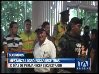 Logró escapar tras 20 días de secuestro
