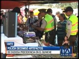 Policía decomisó artefactos de dudosa procedencia en el Quinche