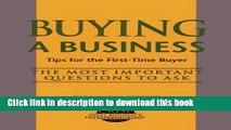 Read Buying a Business: The Most Important Questions to Ask (The Crisp Small Business
