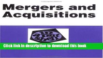 Download Mergers and Acquisitions in a Nutshell: Mergers and Acquisitions (Nutshell Series)  PDF