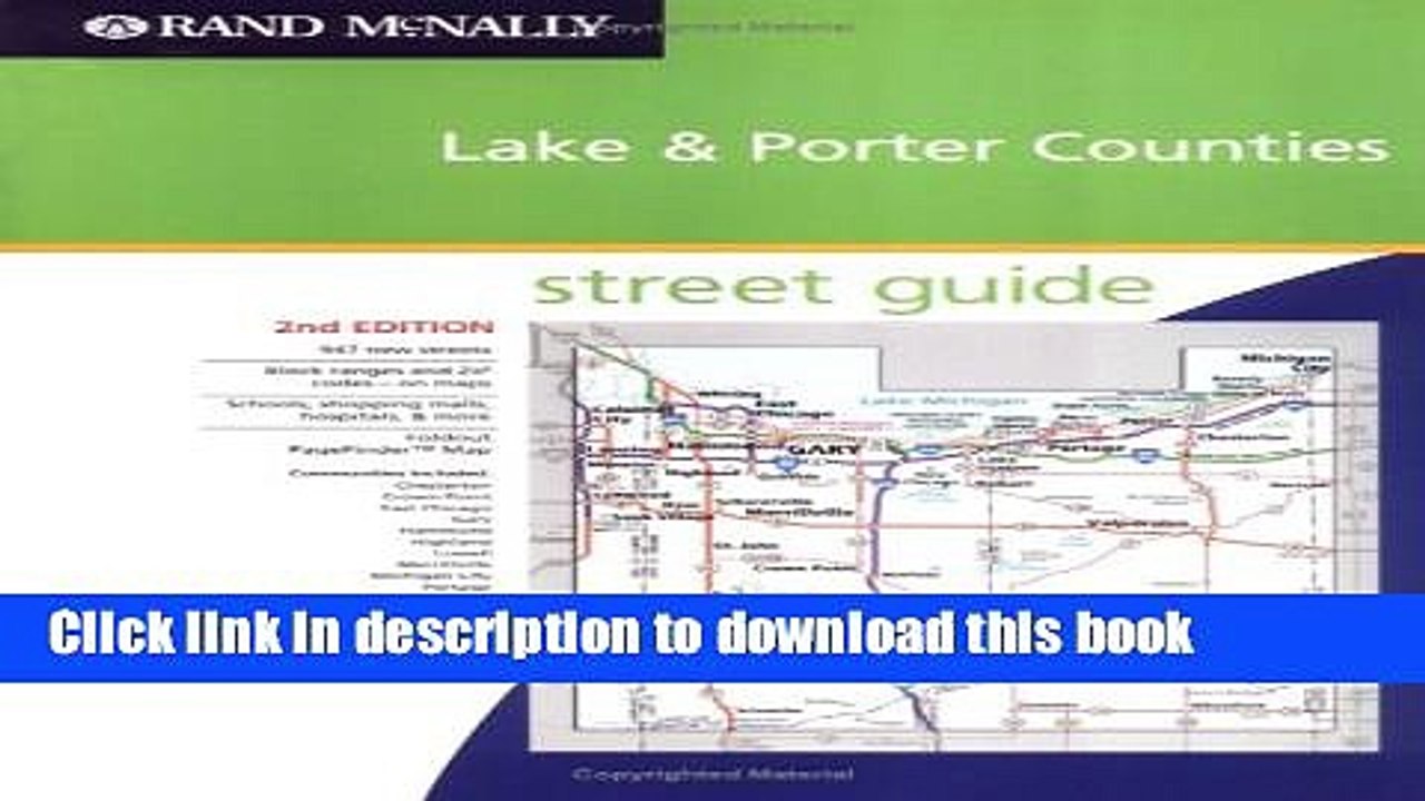 Read Rand McNally Lake   Porter Counties: Street Guide (Rand McNally Lake   Porter Counties