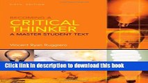Read Becoming a Critical Thinker (Master Student) Ebook Free