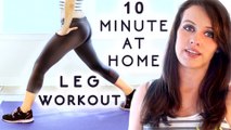 Leg Slim   Butt Lift Workout! 10 Minute Home Exercises for Beginners with Tiffany