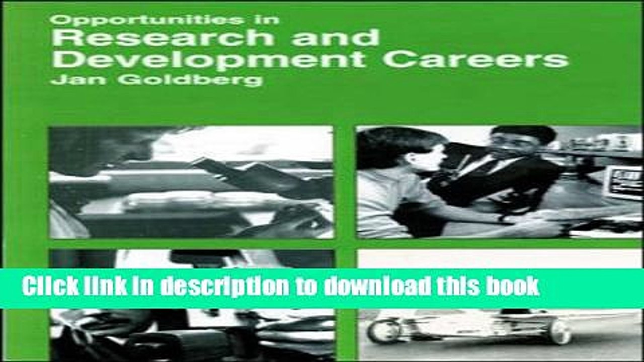 Read Opportunities in Research and Development Careers  Ebook Free