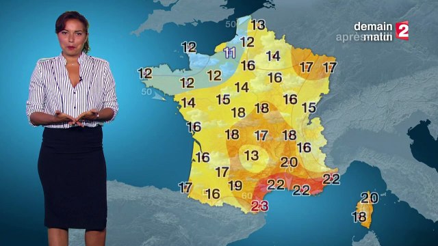 La vidéo d'ANAIS BAYDEMIR pour LA METEO et LA METEO DES PLAGES le 2016 07 25 SOIR sur FRANCE 2