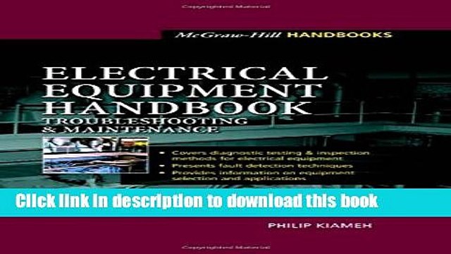 Download Electrical Equipment Handbook : Troubleshooting and Maintenance PDF Free