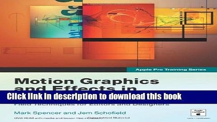 Read Apple Pro Training Series: Motion Graphics and Effects in Final Cut Studio 2 Ebook Free