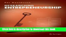 Read Books Researching Entrepreneurship (International Studies in Entrepreneurship) PDF Online
