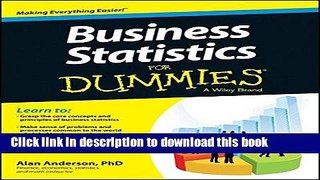 Read Book Business Statistics For Dummies PDF Online