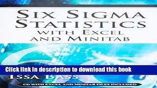 Read Book Six Sigma Statistics with EXCEL and MINITAB Ebook PDF