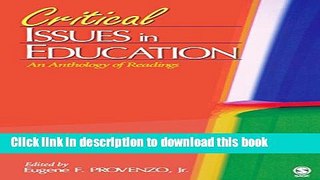 Download Book Critical Issues in Education: An Anthology of Readings PDF Online