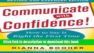 Read Book Communicate with Confidence, Revised and Expanded Edition:  How to Say it Right the