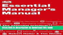Read Book DK Essential Managers: The Essential Manager s Manual ebook textbooks