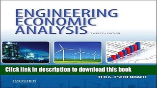 Read Book Engineering Economic Analysis E-Book Free
