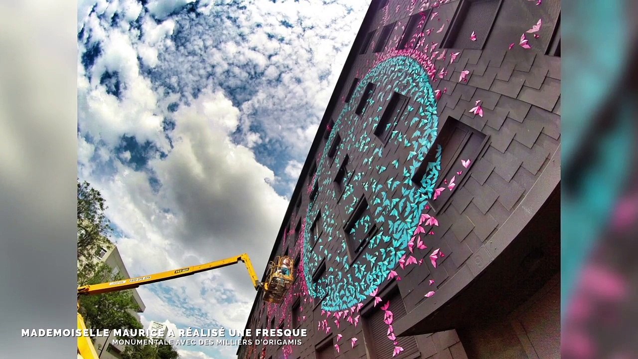 Elle réalise la plus grande fresque murale de Paris… Sa méthode est originale !