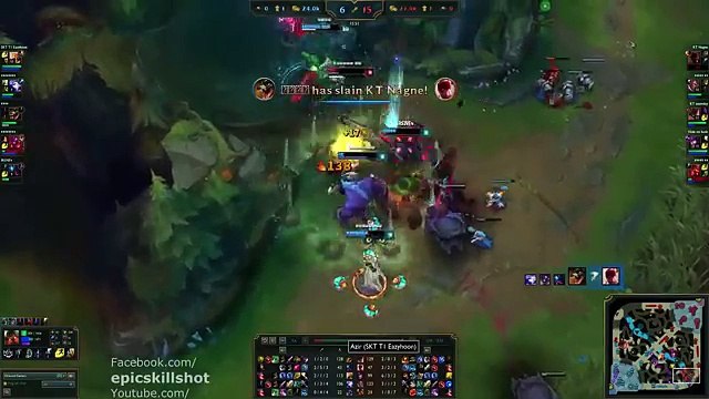 SKT T1 Faker Syndra vs Easyhoon Azir! feat. KT Ssumday Malphite - KR Soloq Challenger patch 5.18_39