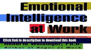 Read Book Emotional Intelligence at Work E-Book Free