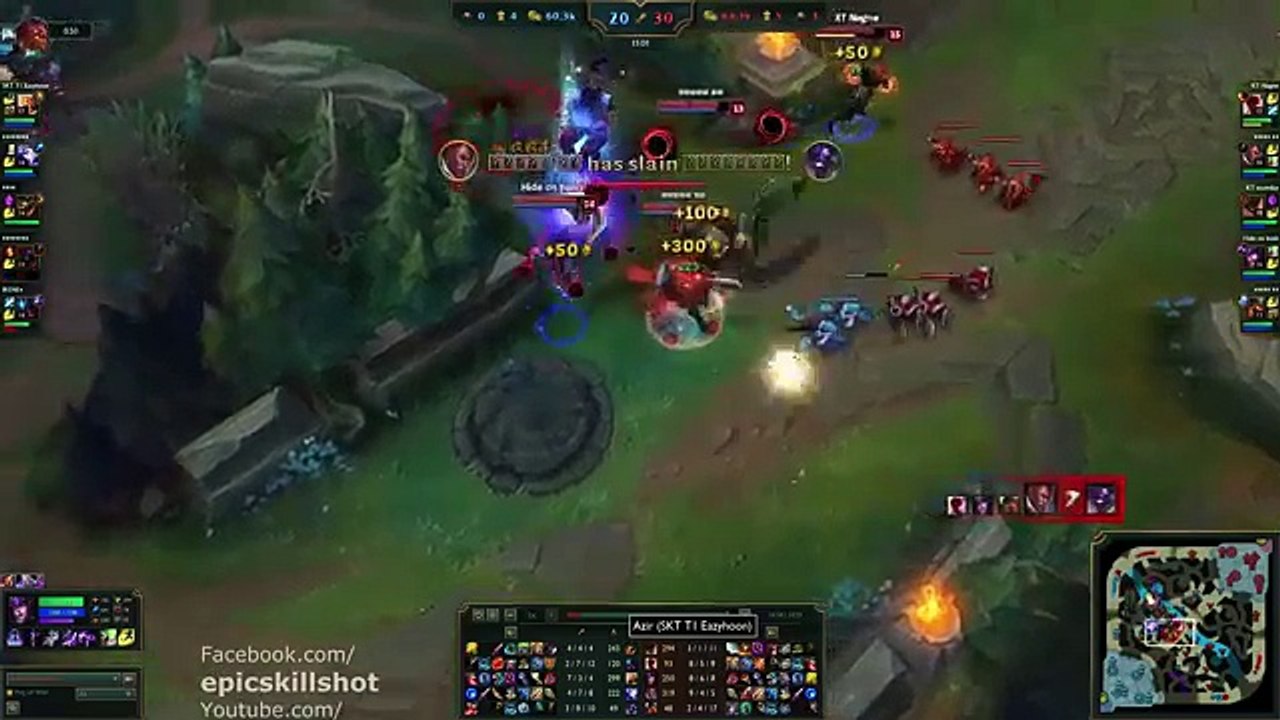 SKT T1 Faker Syndra vs Easyhoon Azir! feat. KT Ssumday Malphite - KR Soloq Challenger patch 5.18_85