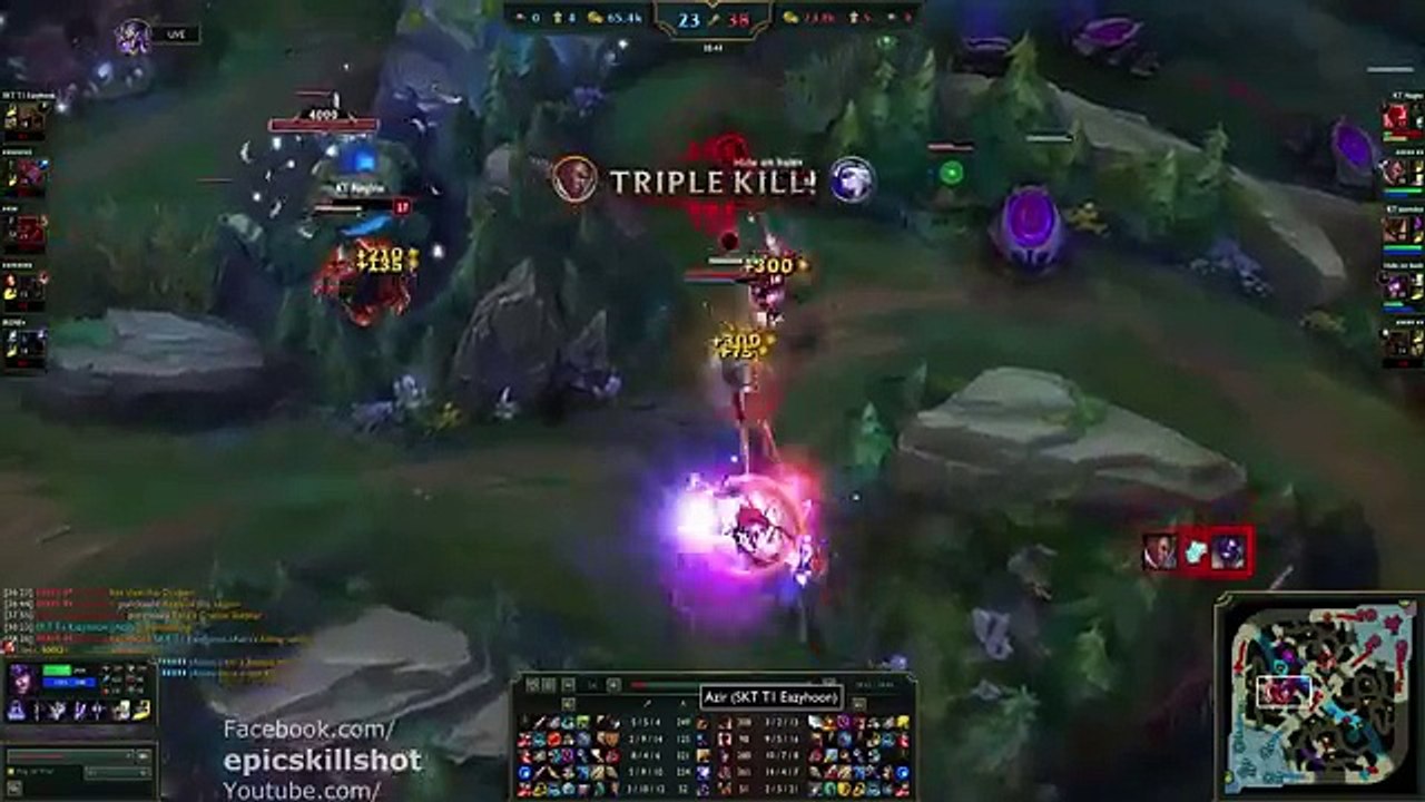 SKT T1 Faker Syndra vs Easyhoon Azir! feat. KT Ssumday Malphite - KR Soloq Challenger patch 5.18_94