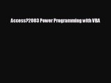 READ book Access?2003 Power Programming with VBA  FREE BOOOK ONLINE