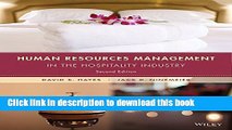 Read Book Human Resources Management in the Hospitality Industry ebook textbooks