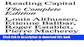 Download Reading Capital: The Complete Edition PDF Online