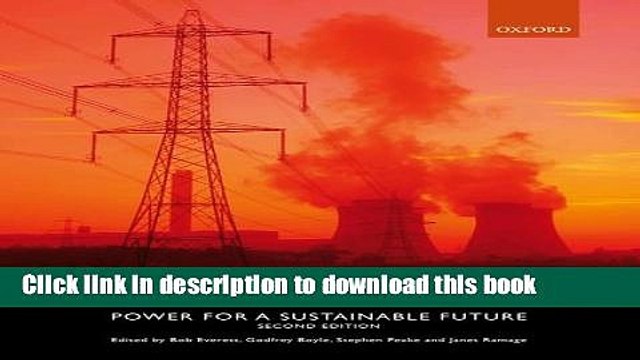 [Read PDF] Energy Systems and Sustainability: Power for a Sustainable Future Read Online