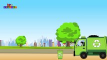 garbage truck videos for children - green trash truck videos for children - rubbish trucks for kids